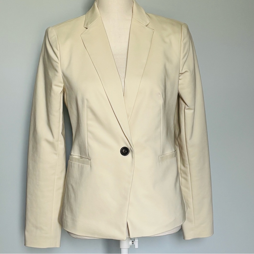 Philosophy Women’s Off White Cream Beige Blazer Suit Jacket Lined Size 6 Career
